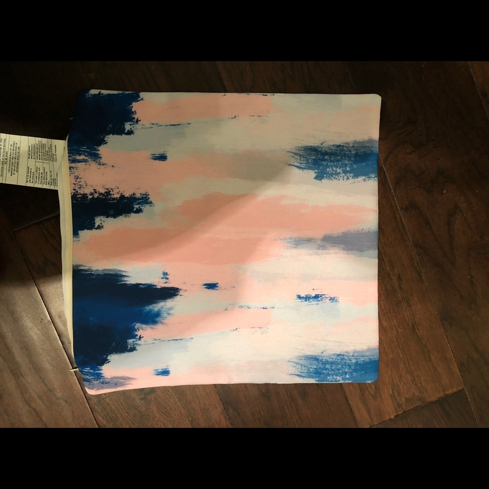 Blue, Blush and Pink Pillow cover